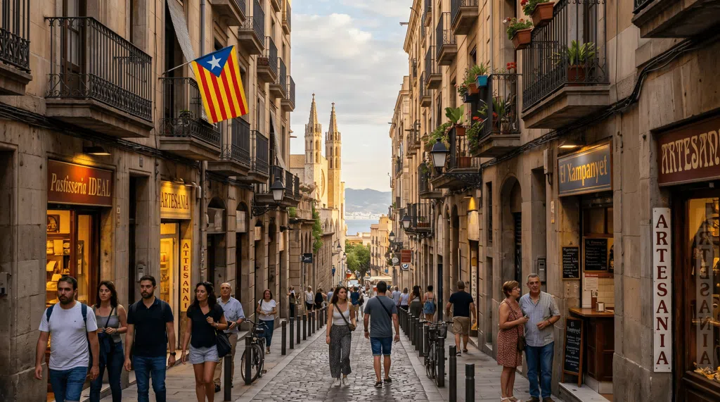 Establishing scene of Barcelona