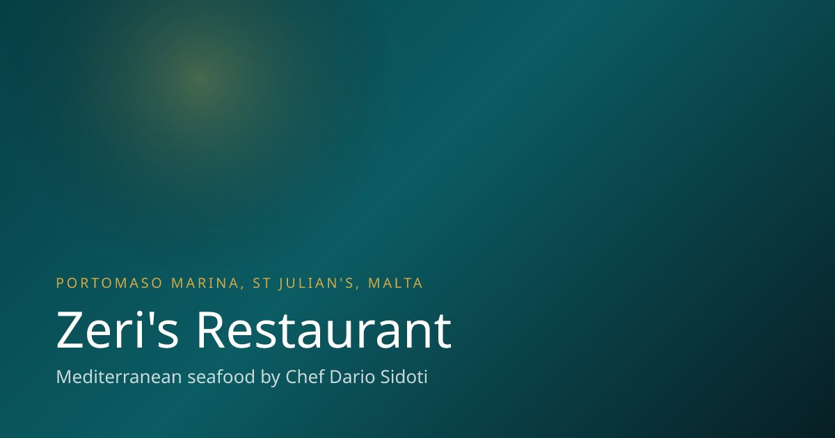 Zeri's Restaurant, St Julian's