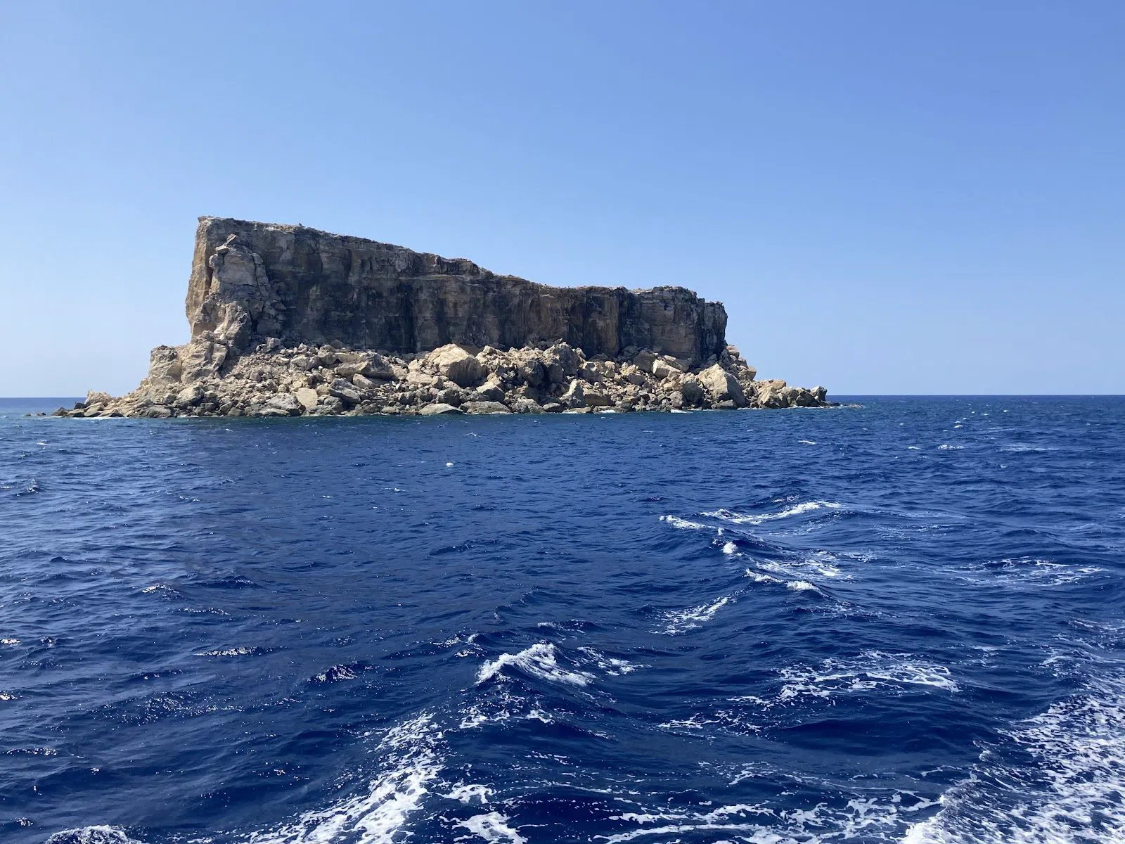 Filfla Nature Reserve (viewed offshore), St Julian's